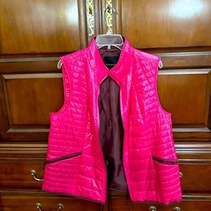 Fuschia Talbots Vest NWOT XL